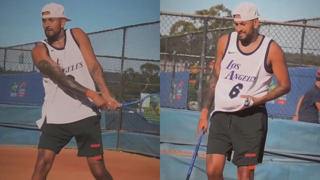 Tennis - ATP 2025 - Nick Kyrgios practicing... on clay ! Will he play his first tournament on clay since 2022 ?