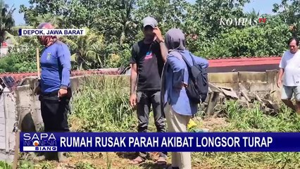 Rumah Ambruk Diterjang Longsor di Depok, Satu Keluarga Mengungsi