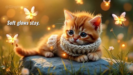 Tiny Cats Magical Firefly Night