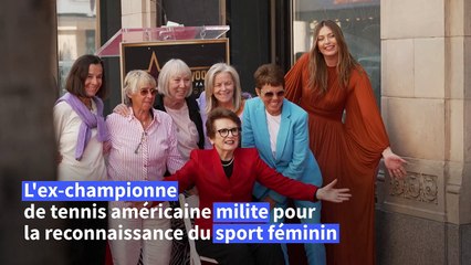 La légende du tennis féminin Billie Jean King obtient son étoile hollywoodienne