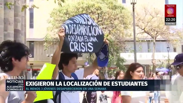 Estudiantes de la Universidad de Guadalajara exigen la localización de desaparecidos