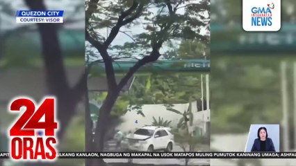 SUV, paatras na tumakas at nagpaikot-ikot hanggang makapinsala sa gasolinahan | 24 Oras