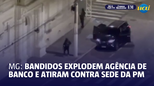MG: bandidos armados explodem agência de banco e atiram contra sede da PM