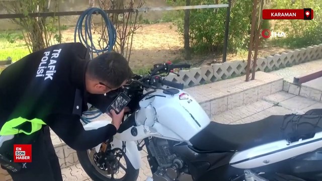 Karaman’da minibüsle çarpışan motosiklet evin bahçesinde bulundu