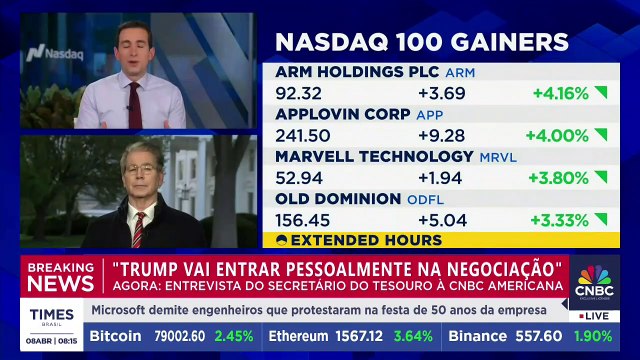 Tarifaço: estratégia ou risco para a economia? Secretário do Tesouro dos EUA comenta | CNBC BREAKING