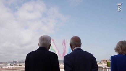 Le Frecce Tricolori e Red Arrows sorvolano il Quirinale