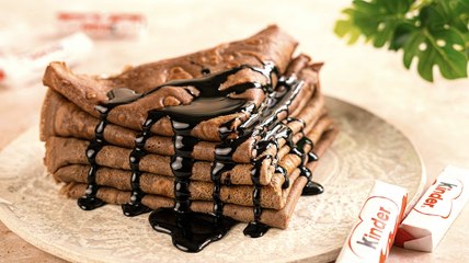 Crepes de chocolate Kinder - Cocina Fácil