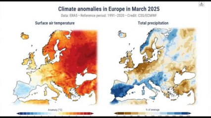 Clima, marzo 2025 il più caldo nell'Ue, ghiaccio artico ai minimi