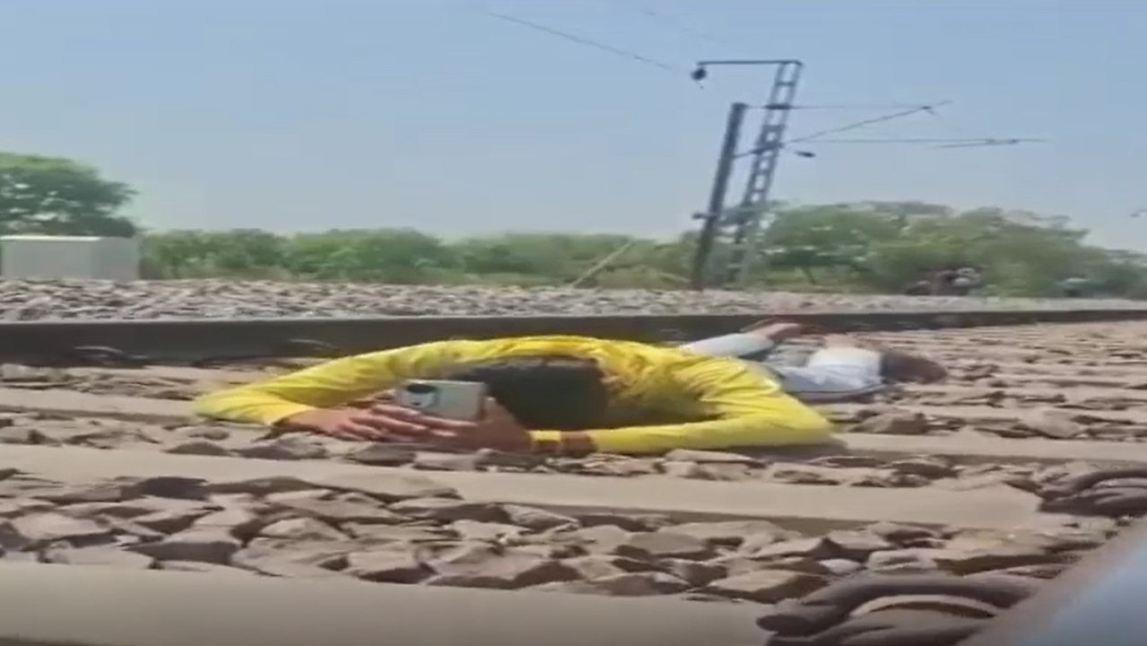 Video: UP man lies on track, lets train pass over him for Instagram reel; arrested