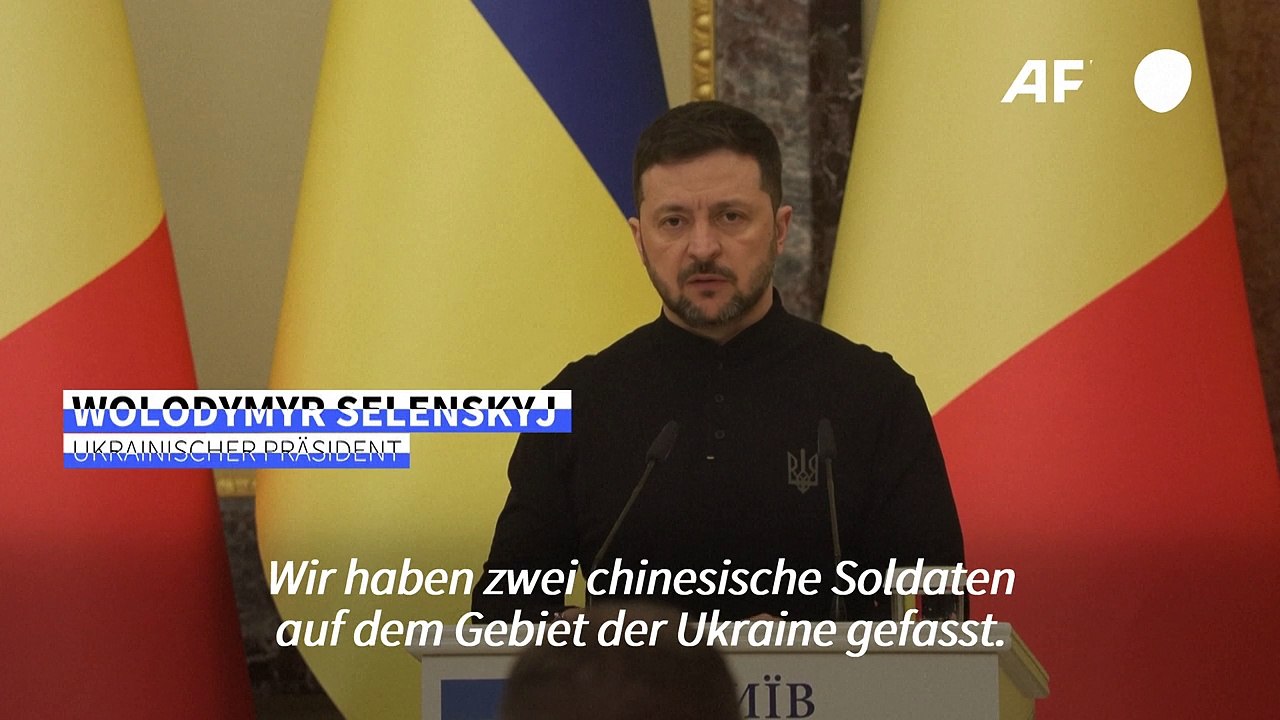 Selenskyj: Zwei chinesische Soldaten in Ukraine gefasst