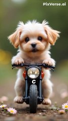 Cute motor cycle riders