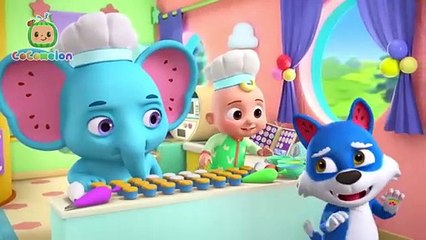 Pat a Cake ABCs 🧁 Baking with JJ's Animal Friends  CoComelon - Nursery Rhymes