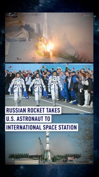 Russian spacecraft delivers American astronaut to space station