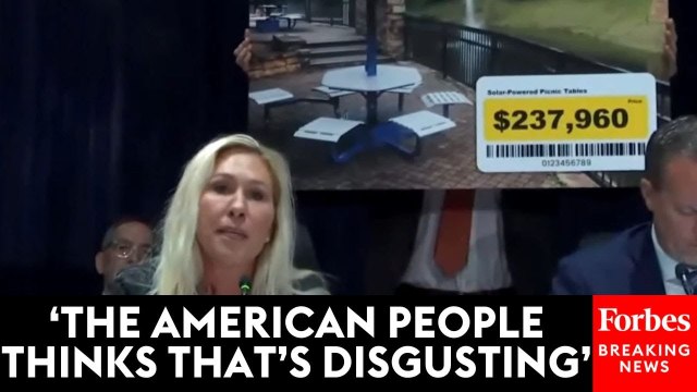 Marjorie Taylor Greene Calls Out CDC Purchase Of $238K Solar Powered Picnic Tables At DOGE Hearing