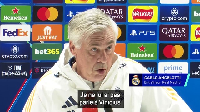 Ancelotti : “Je n'ai pas besoin de parler à Vinícius”