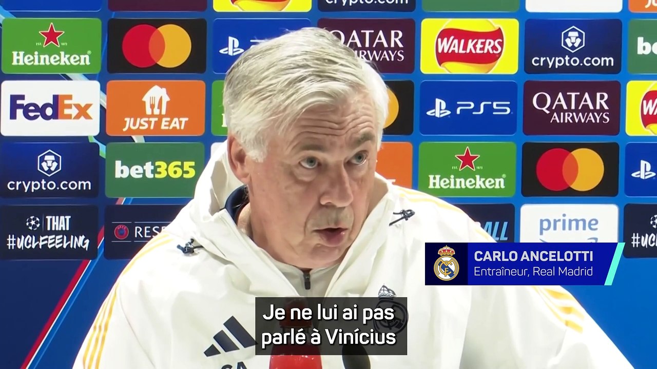 Ancelotti : “Je n'ai pas besoin de parler à Vinícius”