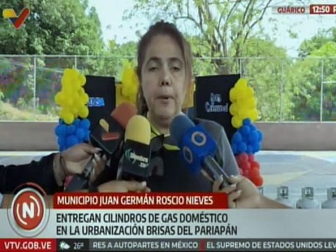 Guárico | Más de 300 familias de Brisas de Pariapán fueron beneficiadas con entrega de gas doméstico