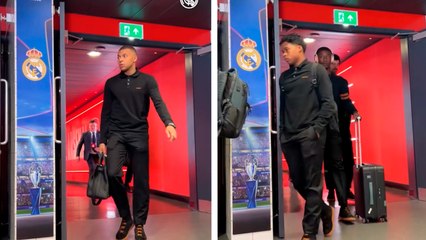 Champions League: Los jugadores del Real Madrid llegan al Emirates Stadium del Arsenal