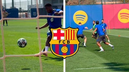 Barcelona se entrena previo a su partido contra el Borussia Dortmund