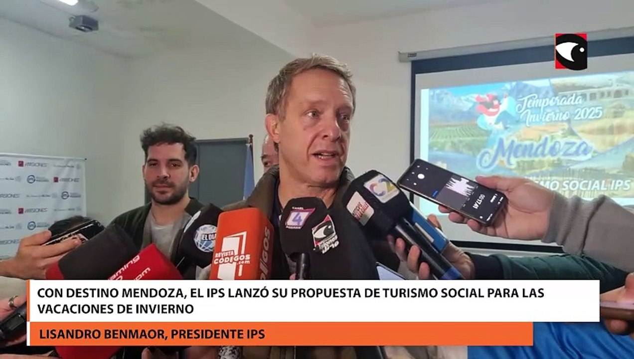 Con destino Mendoza, el IPS lanzó su propuesta de turismo social para las vacaciones de invierno