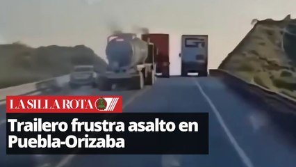 Asalto frustrado en autopista  Puebla-Orizaba: trailero enfrenta a delincuentes