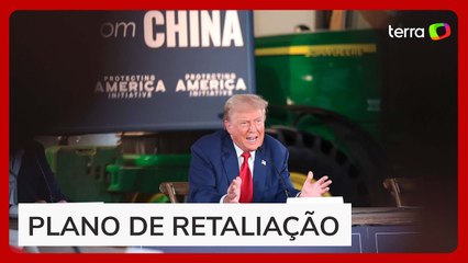 Trump confirma tarifa de 104% sobre a China; medida começa a valer a partir de amanhã