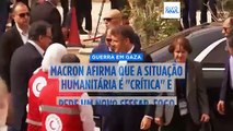 Macron pede mais ajuda humanitária para a Faixa de Gaza