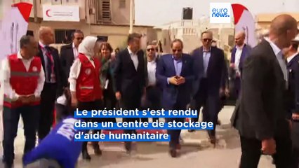Gaza : en visite dans le Sinaï, Emmanuel Macron appelle à une reprise rapide de l'aide humanitaire