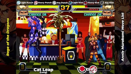 ANNIE MURAKAMI MOVE LIST - Rage of the Dragons (ROTD)