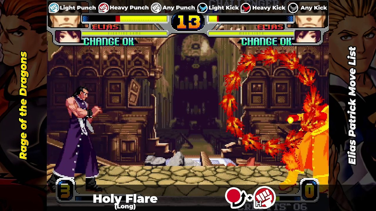 ELIAS PATRICK MOVE LIST - Rage of the Dragons (ROTD)