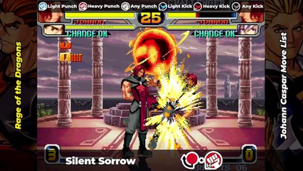 JOHANN CASPAR MOVE LIST - Rage of the Dragons (ROTD)