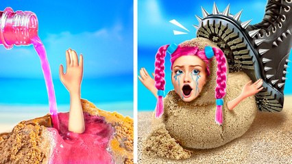 Forest Fiasco: Barbie & Pomni's Wild Survival Hack Adventure! 🌳👭😱 #DIY