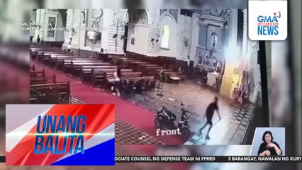 Huli-cam – Rider, idiniretso ang kaniyang motorsiklo sa loob ng Taal Basilica; umupo sa upuan ng pari at pumalakpak | Unang Balita