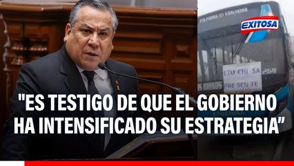 Adrianzén: "El país es testigo de que el Gobierno ha intensificado su estrategia en lucha contra el crimen"