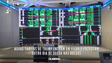 Novas tarifas de Trump entram em vigor e provocam outro dia de queda nas Bolsas
