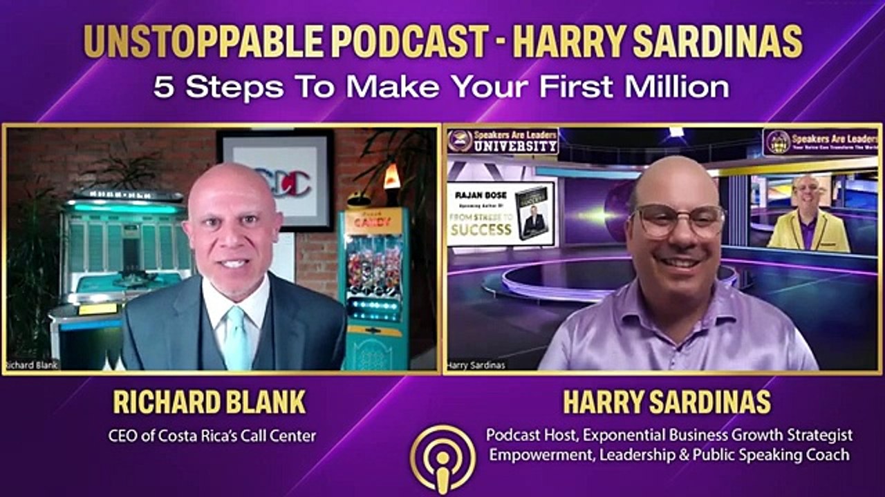 Speakers Are Leaders Motivation Podcast. Harry Sardinas meets B2B sales expert Richard Blank.