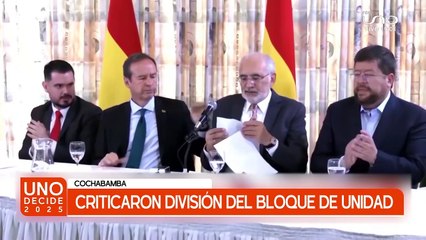 Autoridades criticaron la división del bloque de unidad