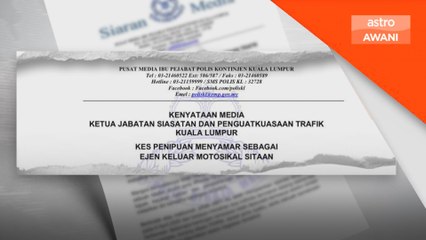 Dua individu ditahan terlibat sindiket menyamar ejen pengeluaran motosikal sitaan polis