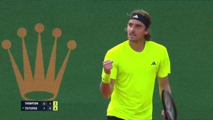 Tsitsipas rallies to advance against Thompson