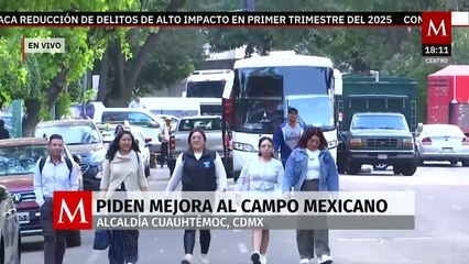 La UNTA se manifiesta a las afueras de Segob; exigen mejores condiciones para el campo