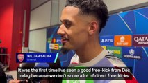 Even Saliba is surprised by Rice free-kicks