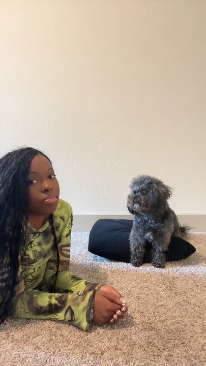 Every time I see this dog she is always throwing hands