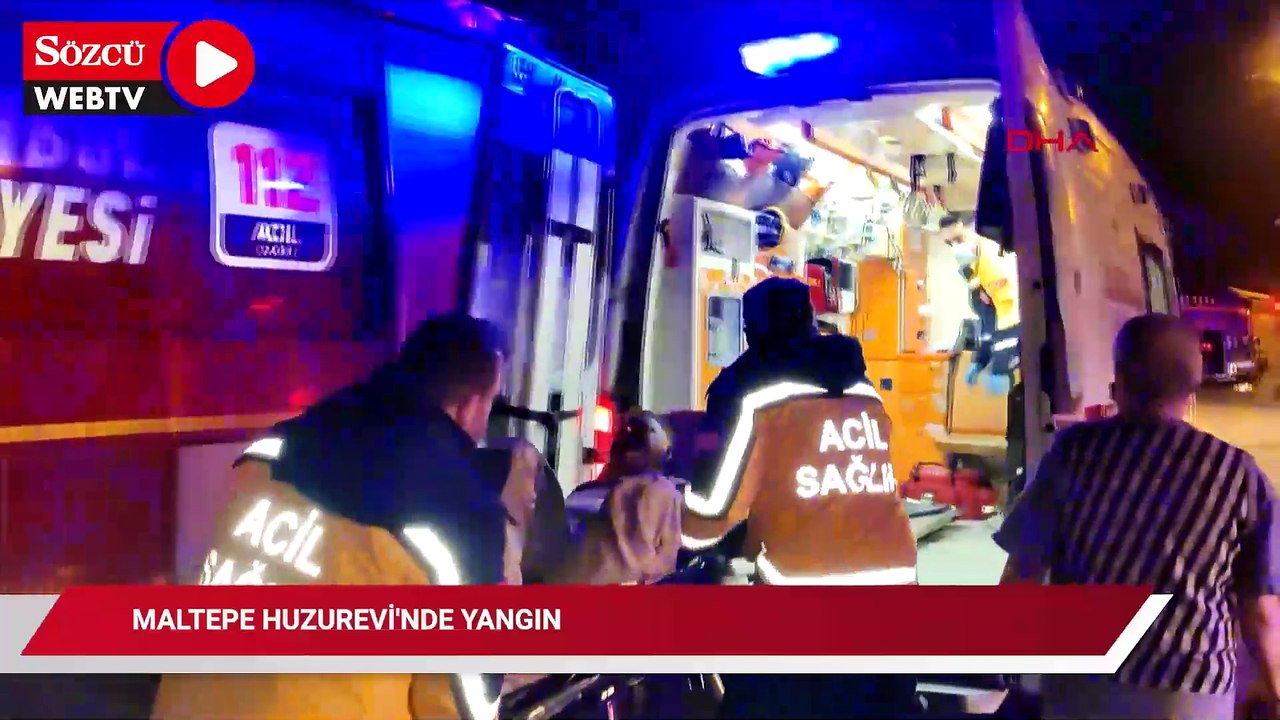 Maltepe'de Huzurevi'nde yangın; dumandan etkilenenler hastaneye kaldırıldı