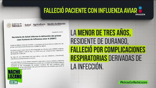 Velan a niña de 3 años por influenza aviar H5N1; es el primer caso en México