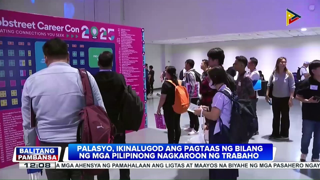 Palasyo, ikinalugod ang pagtaas ng bilang ng mga Pilipinong nagkaroon ng trabaho