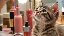 baby cats first makeup adventure