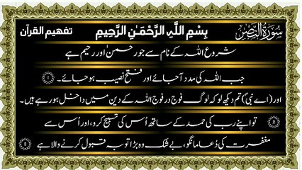 Surah An-Nasr Only Urdu Translation Tafheem Ul Quran