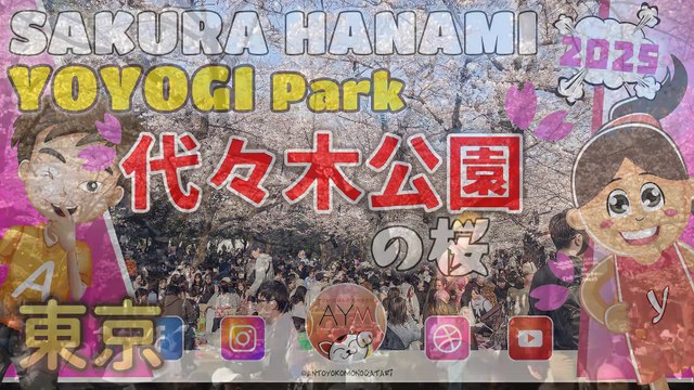 代々木公園の花見 Hanami near HARAJUKU 🌸 Shibuya - Cherry Blossoms in Yoyogi Park Sakura Season in Tokyo