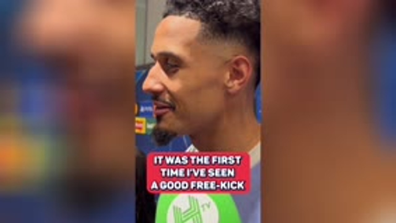 "That's his first ever good free-kick" - Saliba stunned by Rice's goals
