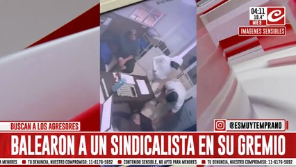 Tremendo video muestra cómo balean a quemarropa un sindicalista